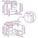 vidaXL Ensemble de mobilier de salle de bain 3 Pièces Chêne noir