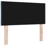 Tête de lit LED vidaXL avec design en blocs de diamants en bleu  90 cm  tissu