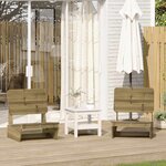 vidaXL Chaises de jardin lot de 2 60x64x70 5 cm bois de pin imprégné