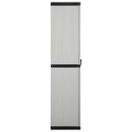 vidaXL Armoire de rangement de jardin 3 étagères Gris/noir 68x40x168cm