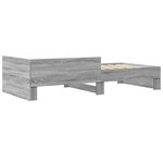 vidaXL Cadre de lit sonoma gris 75x190 cm bois d'ingénierie