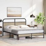 vidaXL Cadre de lit sans matelas 160x200 cm chêne fumé bois ingénierie