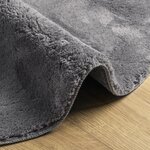 vidaXL Tapis HUARTE à poils courts doux et lavable anthracite Ø 160 cm