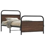 vidaXL Cadre de lit sans matelas 107x203 cm chêne marron