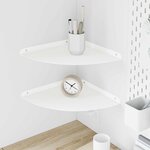 vidaXL Étagère flottante avec étagère 2 Pièces Blanc 30 x 30 x 2 cm