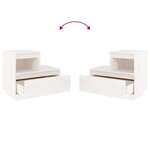 vidaXL Tables de chevet 2 Pièces Blanc 60x34x51 cm Bois de pin solide