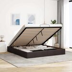 VidaXL Cadre de lit ottoman sans matelas marron foncé 180x200 cm tissu