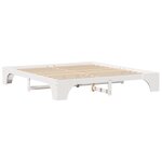 vidaXL Cadre de lit blanc 180x200 cm en pin massif.