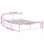 vidaXL Cadre de lit Chêne artisanal 120 x 200 cm Bois d'ingénierie