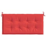 vidaXL Coussin de banc de jardin rouge 120x50x4 cm tissu oxford