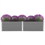 vidaXL Lit surélevé de jardin 250x100x54 cm WPC Gris
