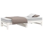 vidaXL Lit coulissant sans matelas blanc 2x(75x190) cm