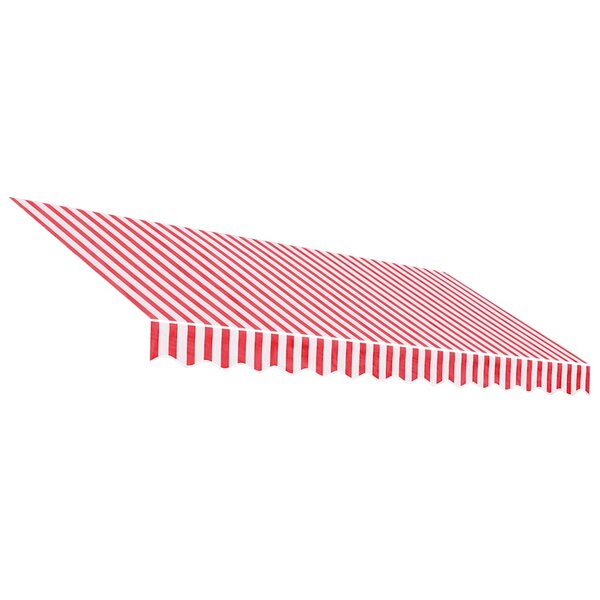 vidaXL Tissu de remplacement pour auvent rayures rouges et blanches