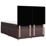 vidaXL Sommier à lattes de lit avec matelas Marron foncé 140x190 cm
