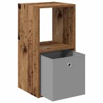 vidaXL Table de chevet Bois ancien 35 x 32 x 68 5 cm Bois d'ingénierie