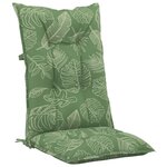 vidaXL Coussins de chaise de jardin à dossier haut lot de 6 tissu