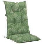 vidaXL Coussins de chaise de jardin à dossier haut lot de 6 tissu