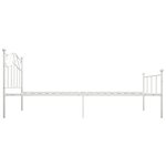 vidaXL Cadre de lit Blanc Métal 100 x 200 cm