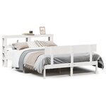 vidaXL Cadre de lit sans matelas blanc 140x200 cm bois de pin massif