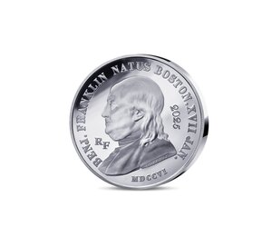 Benjamin Franklin et le Génie ailé - Monnaie de 20€ Argent