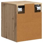 vidaXL Cabinet de chevet mural 2 pc Chêne artisanal 33 x 34 5 x 40 cm