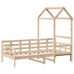 vidaXL Lit de jour avec toit sans matelas 90x200 cm bois massif