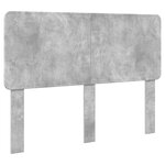 vidaXL Cadre de lit Gris béton 150 x 200 cm Bois d'ingénierie