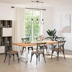vidaXL Pieds de table à manger Blanc 2 pièces 80 x (72-73) cm Acier
