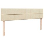 VidaXL Cadre de lit ottoman avec matelas crème 160x200 cm tissu