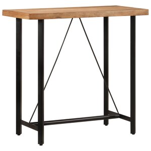 vidaXL Table de bar 110x55x107 cm bois massif d'acacia et fer