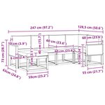 vidaXL Ensemble de canapés d'extérieur 6 Pièces Naturel et Beige