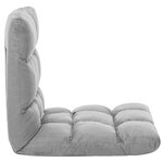 vidaXL Chaise pliable de sol Gris clair Microfibre