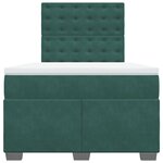 vidaXL Sommier à lattes de lit avec matelas vert foncé 120x190 cm