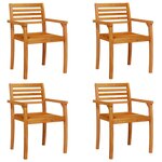 vidaXL Chaises de jardin lot de 4 59x55x85 bois massif d'acacia