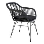 2 Fauteuils de jardin noirs TRIESTE