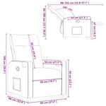 vidaXL Fauteuil inclinable Gris clair Tissu