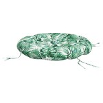 vidaXL Coussin rond à motif de feuilles Ø 100 x11 cm tissu oxford