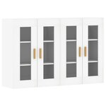 vidaXL Armoires murales 2 Pièces blanc bois d'ingénierie