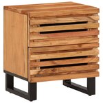 vidaXL Tables de chevet 2 Pièces 40x34x46 cm bois d'acacia massif
