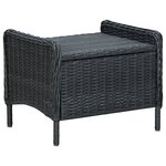 Salon de jardin meuble d'extérieur ensemble de mobilier 3 pièces avec coussins résine tressée gris foncé 02_0016002