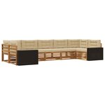 vidaXL Ensemble de canapés d'extérieur 7 pc Naturel et Beige