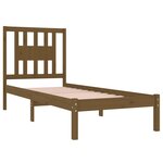 vidaXL Cadre de lit Marron miel Bois massif 90x190 cm Simple