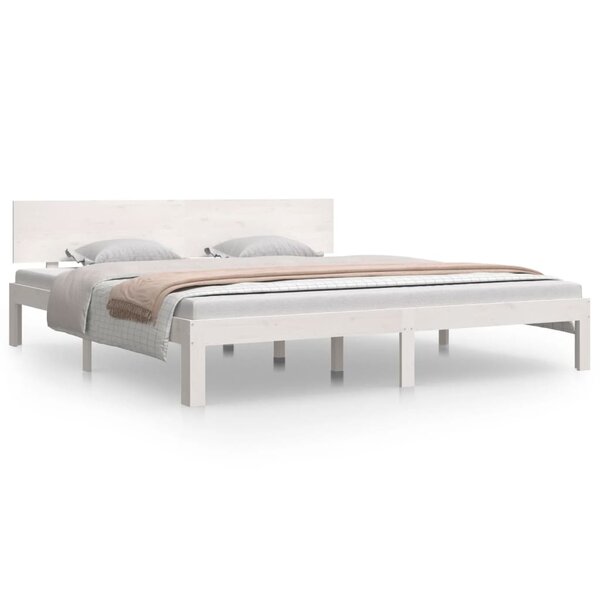 vidaXL Cadre de lit sans matelas blanc 180x200 cm