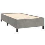 vidaXL Cadre de lit Gris clair 90x200 cm Velours
