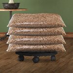 vidaXL Chariots à plantes avec roues 2 Pièces Diamètre 30 cm Noir 170 kg