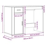 vidaXL Bureau vieux bois 100x49x75 cm bois d'ingénierie