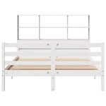 vidaXL Lit bibliothèque sans matelas blanc 160x200 cm bois pin massif