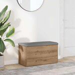 vidaXL Banc de rangement chêne artisanal 82x42x45 cm bois d'ingénierie