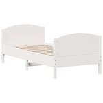 vidaXL Cadre de lit sans matelas blanc 90x200 cm bois de pin massif