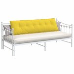 vidaXL Coussin de Dos Jaune clair 180 x 19 x 50 cm tissu